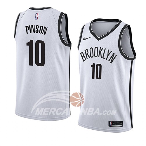 Maglia NBA Brooklyn Nets Theo Pinson Association 2018 Bianco